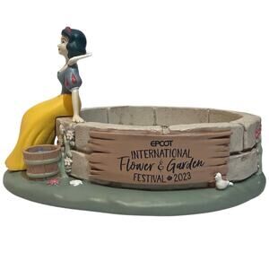 2023 Disney Epcot Flower Garden Festival Snow White Figural Wishing Well Planter